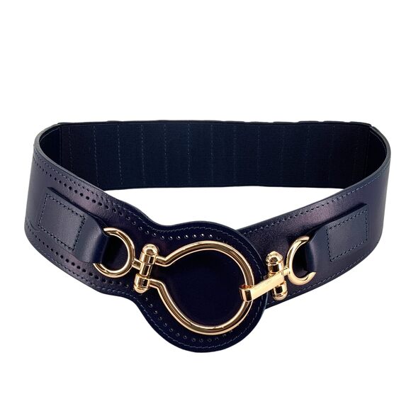 Nісkуvеrsе Accessories - 7626 Chic Full Grain Leather Elastic Belt, Wide Adjustable Corset